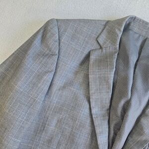 Bocaccio Uomo Blazer Mens 38S Grey Plaid Two Button Sport Coat‎ Tailored Fit